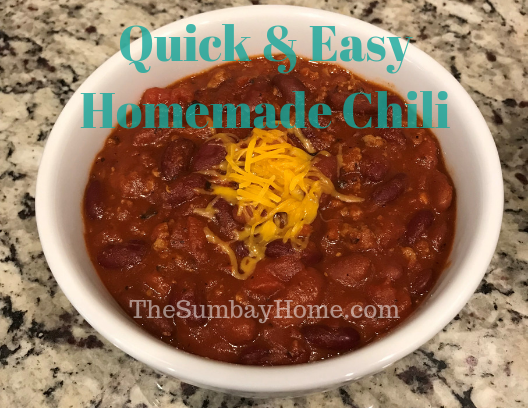 Quick and Easy Homemade Chili Recipe